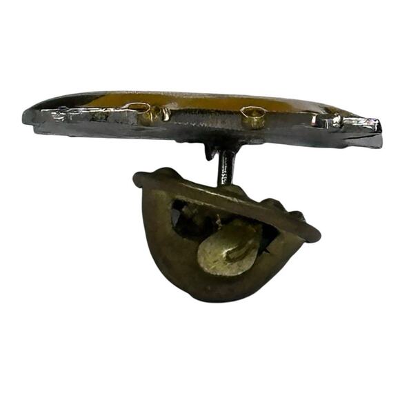 US ARMY Gold Yellow CCC Skull Enamel Pin Vintage - Picture 4 of 10